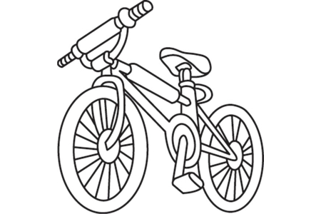Dibujos para imprimir : Bicicleta 01 – 10 Doigts