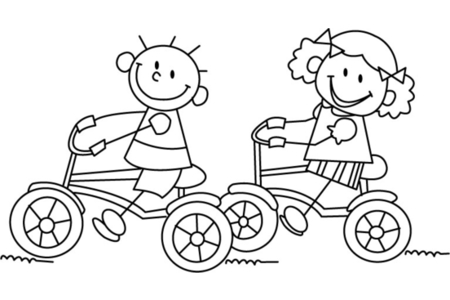 Dibujos para imprimir : Bicicleta 02 – 10 Doigts