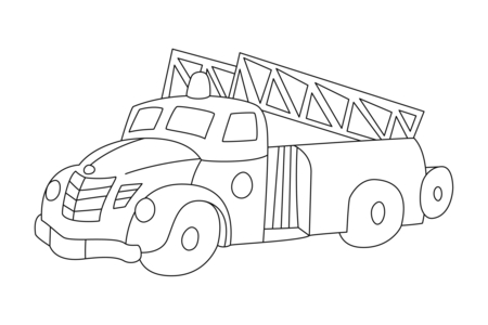 Dibujos para imprimir : Camión 09 – 10 Doigts