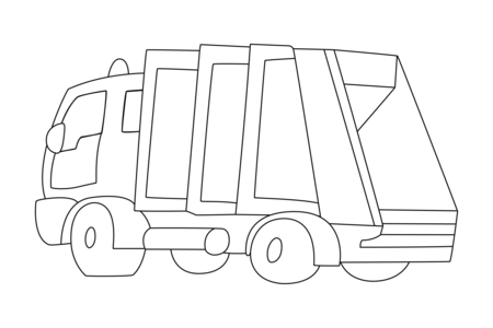 Printable coloring pages: Truck 10 – 10 Doigts