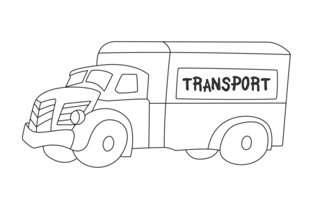 Dibujos para imprimir : Furgoneta 01 – 10 Doigts