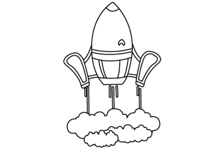 Dibujos para imprimir : Cohete 01 – 10 Doigts