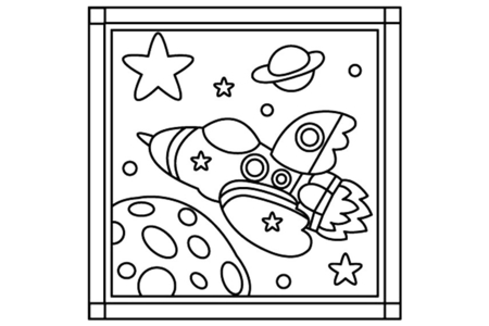 Dibujos para imprimir : Cohete 04 – 10 Doigts
