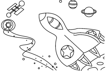 Dibujos para imprimir : Cohete 07 – 10 Doigts