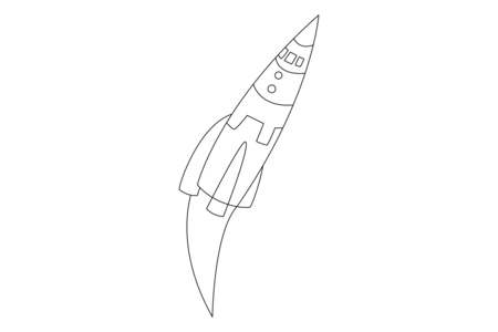 Dibujos para imprimir : Cohete 08 – 10 Doigts