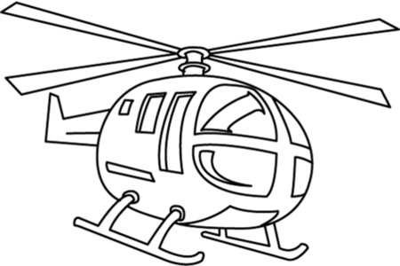 Dibujos para imprimir : Helicóptero 01 – 10 Doigts