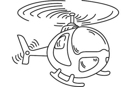Dibujos para imprimir : Helicóptero 02 – 10 Doigts