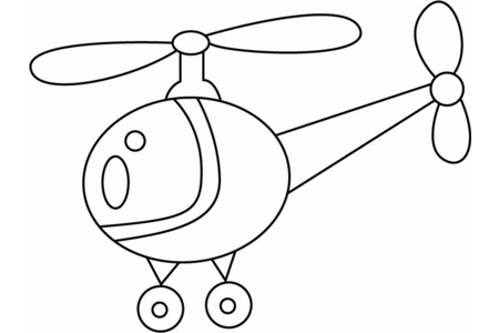 Dibujos para imprimir : Helicóptero 05 – 10 Doigts