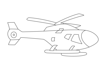 Dibujos para imprimir : Helicóptero 06 – 10 Doigts
