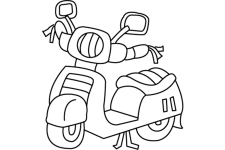 Dibujos para imprimir : Moto 02 – 10 Doigts