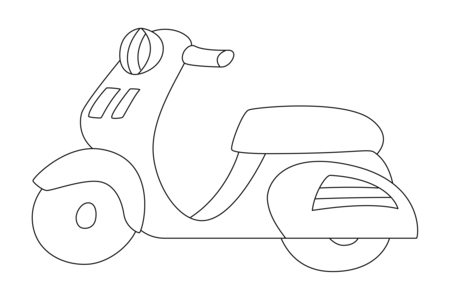 Dibujos para imprimir : Moto 04 – 10 Doigts
