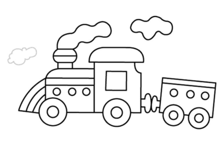 Dibujos para imprimir : Tren 07 – 10 Doigts