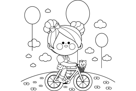 Dibujos para imprimir : Bicicleta 04 – 10 Doigts