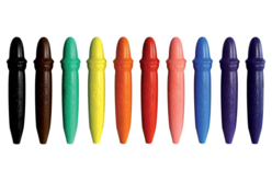 10 Crayons cire Giotto Bé-bé + taille-crayons - Crayons cire : l'éveil au dessin en toute liberté - 10doigts.fr - 2