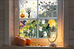 170 stickers pour vitres halloween - Kits créatifs Halloween - 10doigts.fr