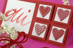 Coeurs fantaisie en bois décoré - Déco en bois peints - 10doigts.fr - 2