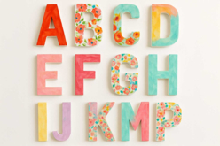 alphabet papier maché - Lettres en carton - 10doigts.fr - 2