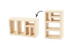 Miniature Wooden Library - 2 - Miniature Universe: Dollhouse and Miniatures - 10doigts.com - Miniature Universe: Dollhouse and Miniatures - 10doigts.fr