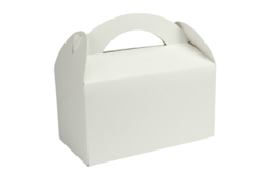 boite à goûter lunch box en carton blanc - Boîtes et corbeilles en carton - 10doigts.fr