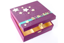 caja de té violeta - Cajas de madera - 10doigts.fr