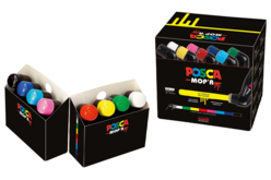 Caja Posca MOP'R - 8 colores - Marcadores POSCA: la referencia mundial de la pintura nómada - 10doigts.fr