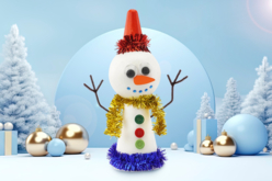 Muñeco de nieve engalanado - Guirnaldas y colgantes de Navidad - 10doigts.fr