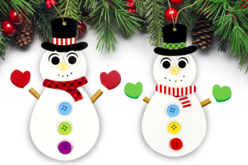 Light-Up Snowman Suspension Kit - 4 Pieces - Christmas Creative Kits for Children – 10doigts.fr