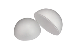 Boule emboîtable en polystyrène Ø 20 cm - à l'unité (2 demi-sphères) - Boules en polystyrène - 10doigts.fr