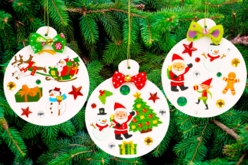 Bolas de Navidad FÁCIL con gomets - Gomets y pegatinas Navidad - 10doigts.fr