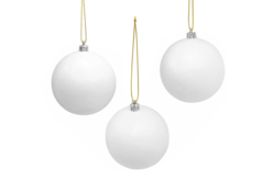 White Plastic Christmas Baubles - Choose Your Size - 2 - DIY Christmas Ornaments - 10doigts.com - DIY Christmas Ornaments - 10doigts.fr