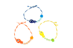 braceket Perles poissons en céramique  - Bijoux de plage - 10doigts.fr - 2