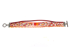 bracelet biais orange - Fermoirs bijoux - 10doigts.fr - 2