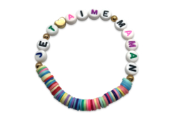 bracelet lettre et coeurs - Perles Intercalaires - 10doigts.fr - 2