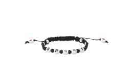 pulsera negra deportiva - Cordons queue de rat - 10doigts.fr - 2