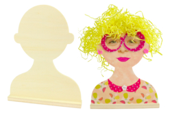 Wooden Busts with Base - 6 Pieces - 1 - Wooden Shapes - 10doigts.com - Wooden Shapes - 10doigts.fr - 2
