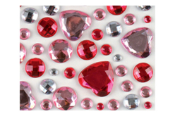 Gemas adhesivas corazón rosa - Décorations coeurs pour des créations pleines d'amour - 10doigts.fr - 2