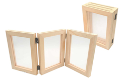 Cadre triptyque double face en bois  - Cadres photos en bois - 10doigts.fr - 2