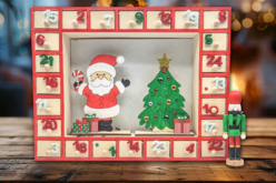 Calendrier de l'avent bois rectangle décoré - Calendriers de l'Avent - 10doigts.fr - 2