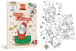 Carnet de 24 pages de coloriage de Noël - Livres de coloriage et dessins : pour apprendre et s'évader - 10doigts.fr - 2