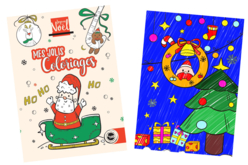 Carnet de coloriages Noël  - Livres de coloriage et dessins : pour apprendre et s'évader - 10doigts.fr
