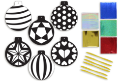 tarjeta bolas de navidad - Kits creativos de Navidad para los niños - 10doigts.fr