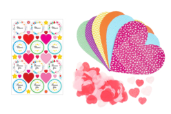 carte coeurs à plier - Cartes de Fête des Mères : modèles et kits créatifs à fabriquer - 10doigts.fr