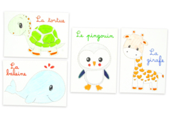 cartes à poinçonner animaux mignon - Cartes à gratter, à poinçonner - 10doigts.fr