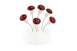 Small Mushrooms on Stem - 6 Pieces - 2 - Natural Decorations - 10doigts.com - Natural Decorations - 10doigts.fr