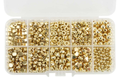 Coffret perles dorées - Perles Métallisées, Irisées - 10doigts.fr - 2