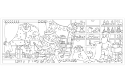Coloriage Geant Atelier Pere Noel - Coloriage - 10doigts.fr - 2