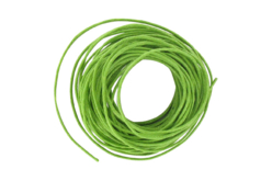 Cuerda (5 metros - ø 1 mm) de algodón encerado verde - Cordons en cuir et coton ciré - 10doigts.fr