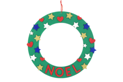 couronne en bois - Couronnes de Noël - 10doigts.fr - 2