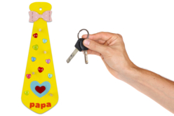 Cravate porte-clés #3 - Porte-clés et range-clés pour Papa : une idée de cadeau personnalisé - 10doigts.fr - 2