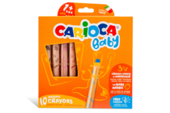 crayons carioca baby - Crayons de couleur pour enfants : du premier gribouillage au dessin d'artiste - 10doigts.fr - 2